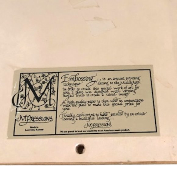 Vintage Hearts on Embossed Paper Print - Picture 6 of 7